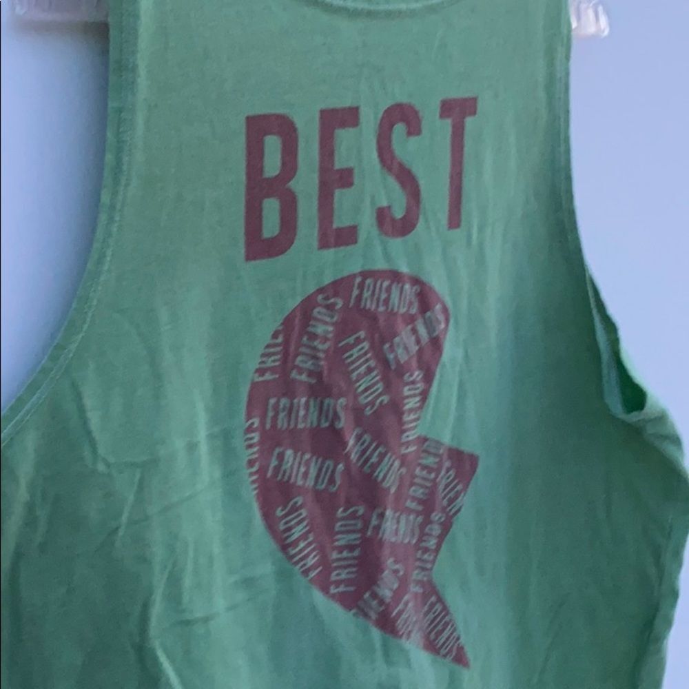 WetSeal Green Best Friends tank - Picture 5 of 10